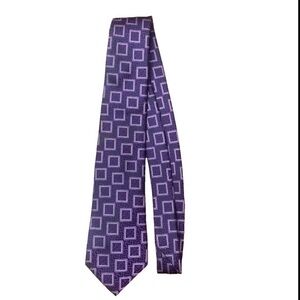 Ermenegildo Zegna Purple Geometric Men's Tie
